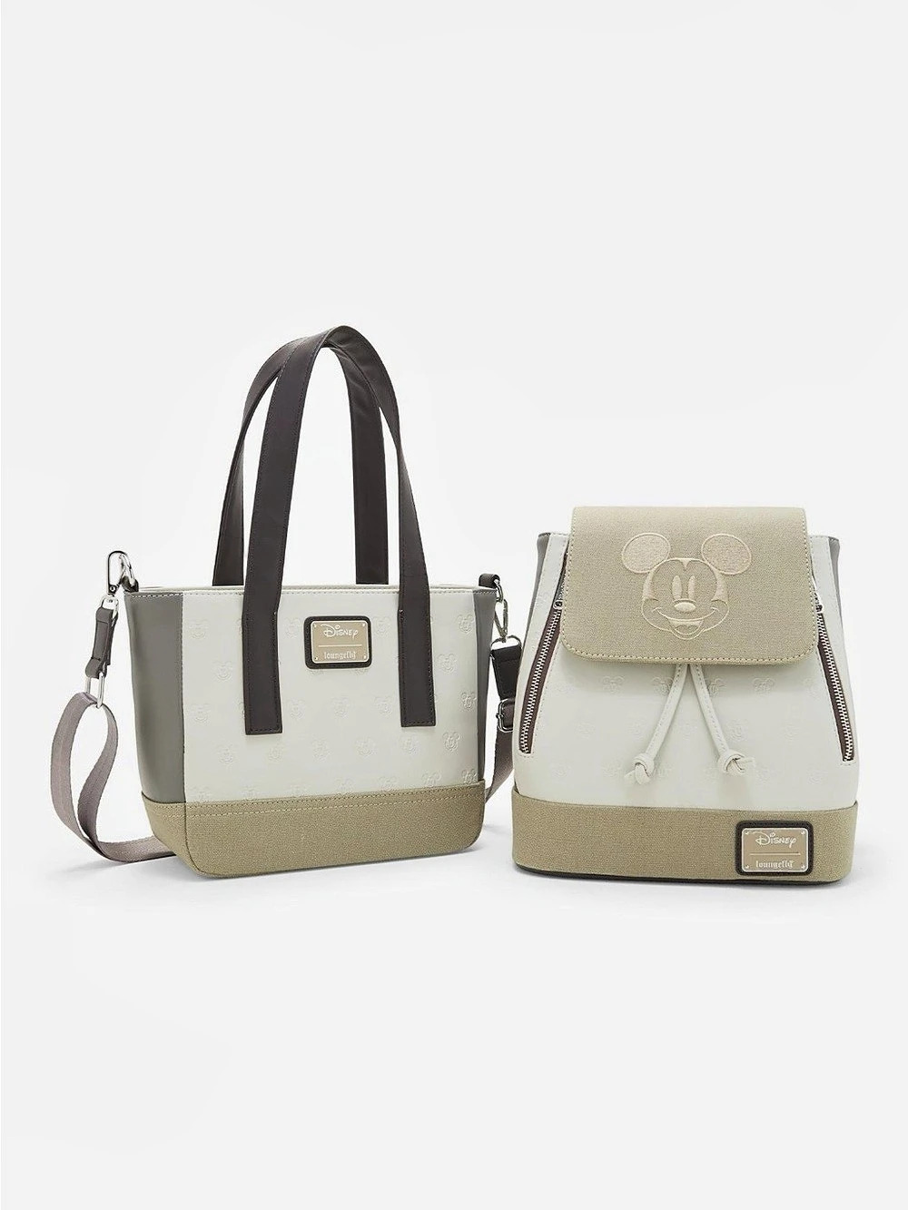 Disney Tote & Minibackpack Set in Khaki & Brown NWT